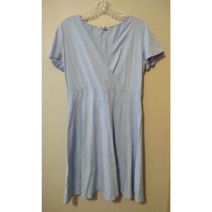 MS Basic | Periwinkle Blue V Neck Dress Size Large